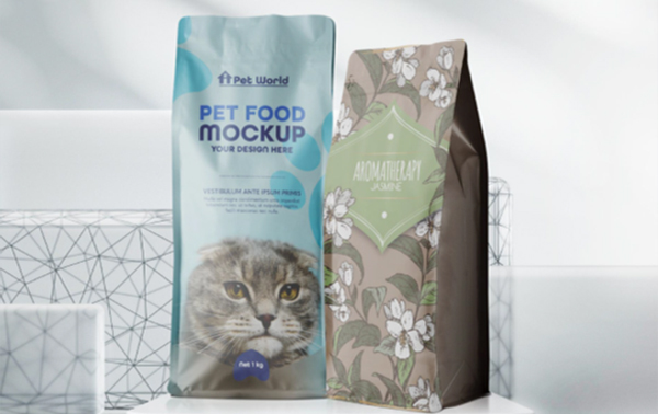 Eight sided sealed flat bottom bag